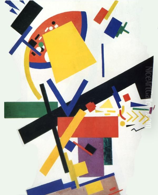 Suprematism Oil Painting by Kasimir Sevrinovitch Malevich