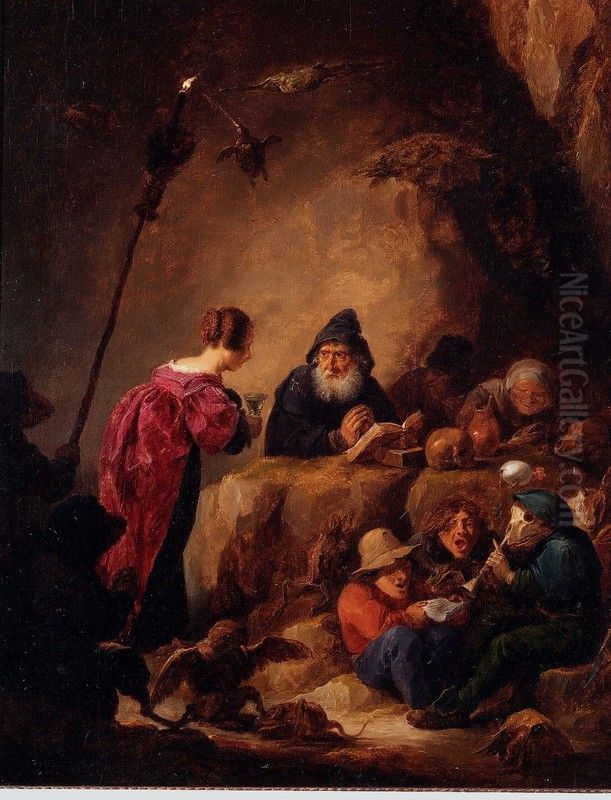 The Temptation of St Anthony Oil Painting by David Teniers the Younger