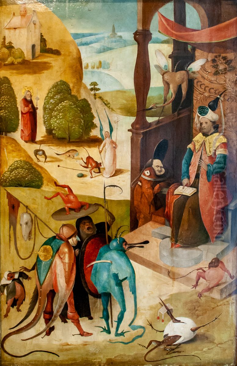 Saint James and the magician Hermogenes Oil Painting by Hieronymous Bosch