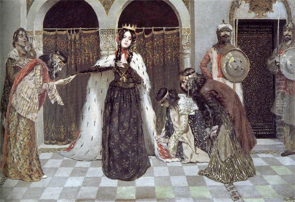 Return ofQueen Zabel Oil Painting by Vardges Sureniants