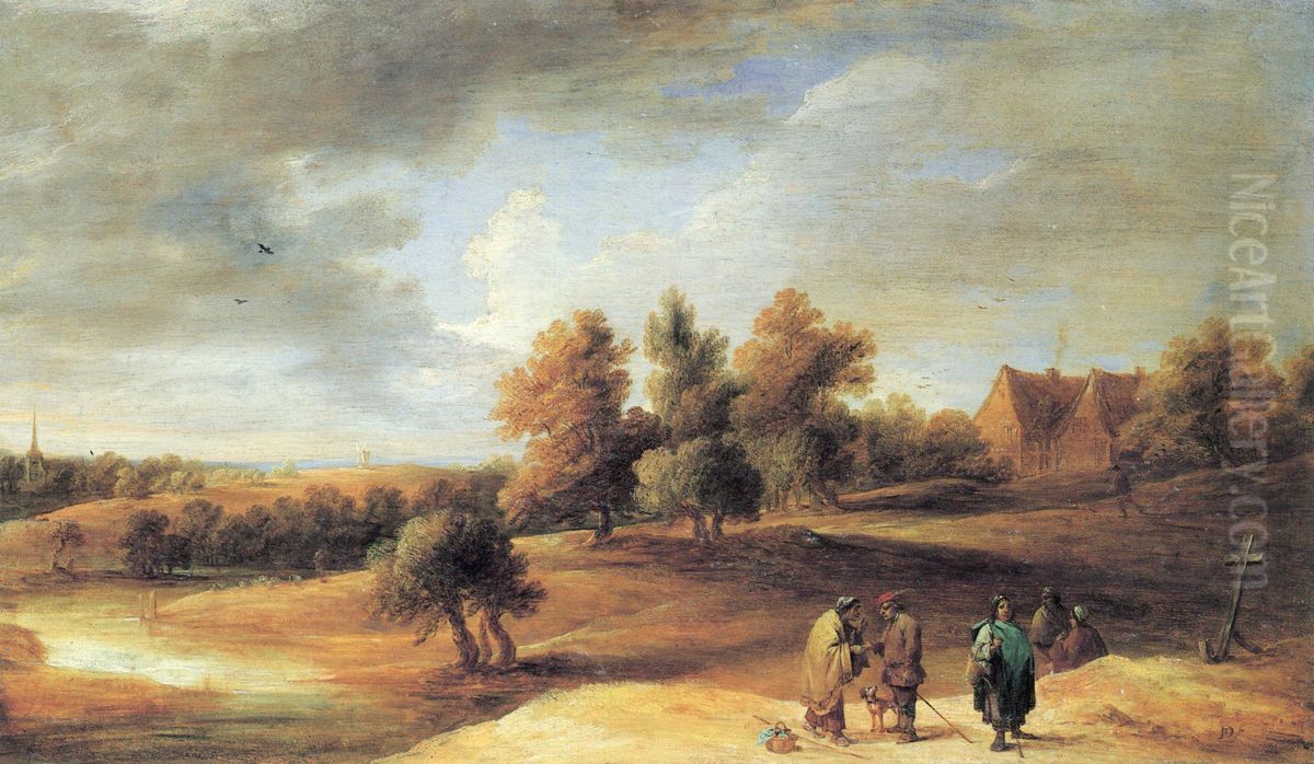 Landscape with Gypsies Oil Painting by David Teniers the Younger