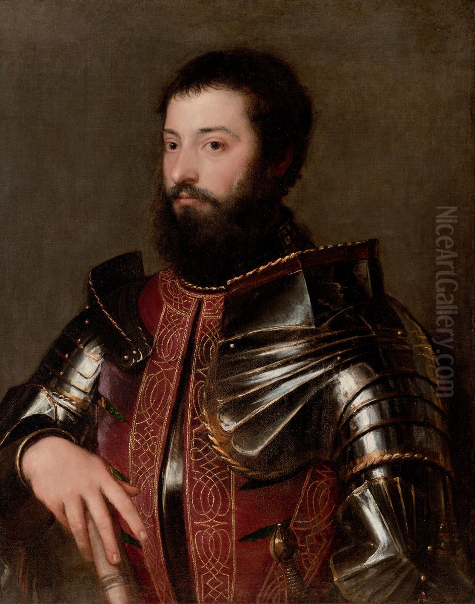Portrait of a Man in Armour Oil Painting by Titian