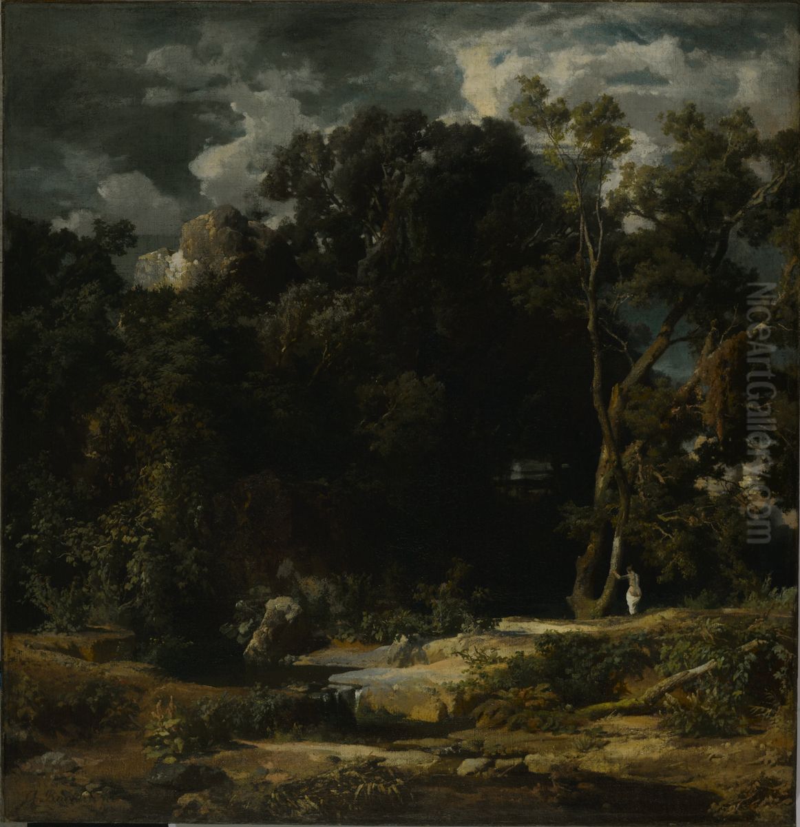 Romische Landschaft Oil Painting by Arnold Bocklin