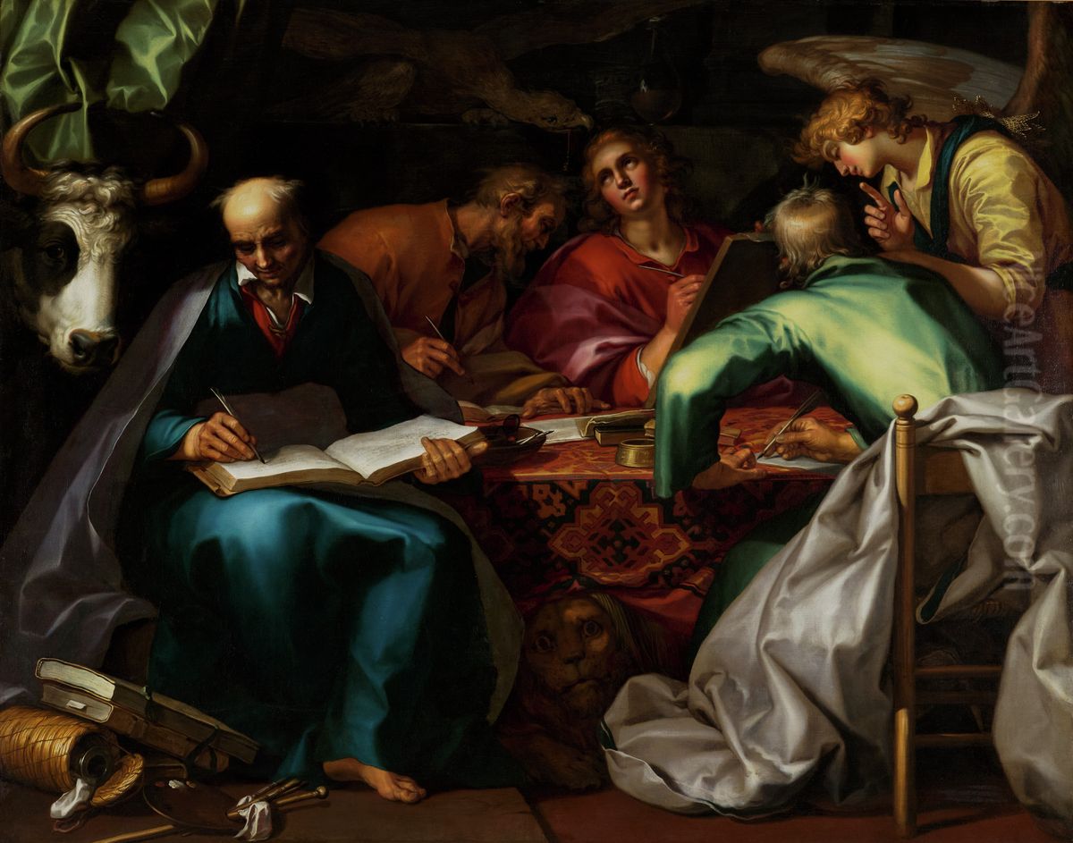 De Vier Evangelisten Oil Painting by Abraham Bloemaert