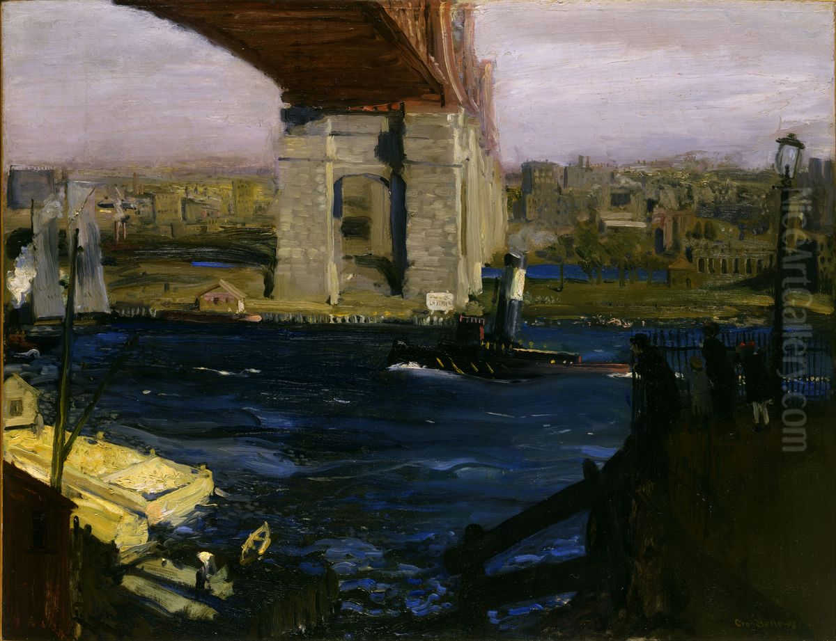 The Bridge, Blackwell's Island Oil Painting by George Wesley Bellows
