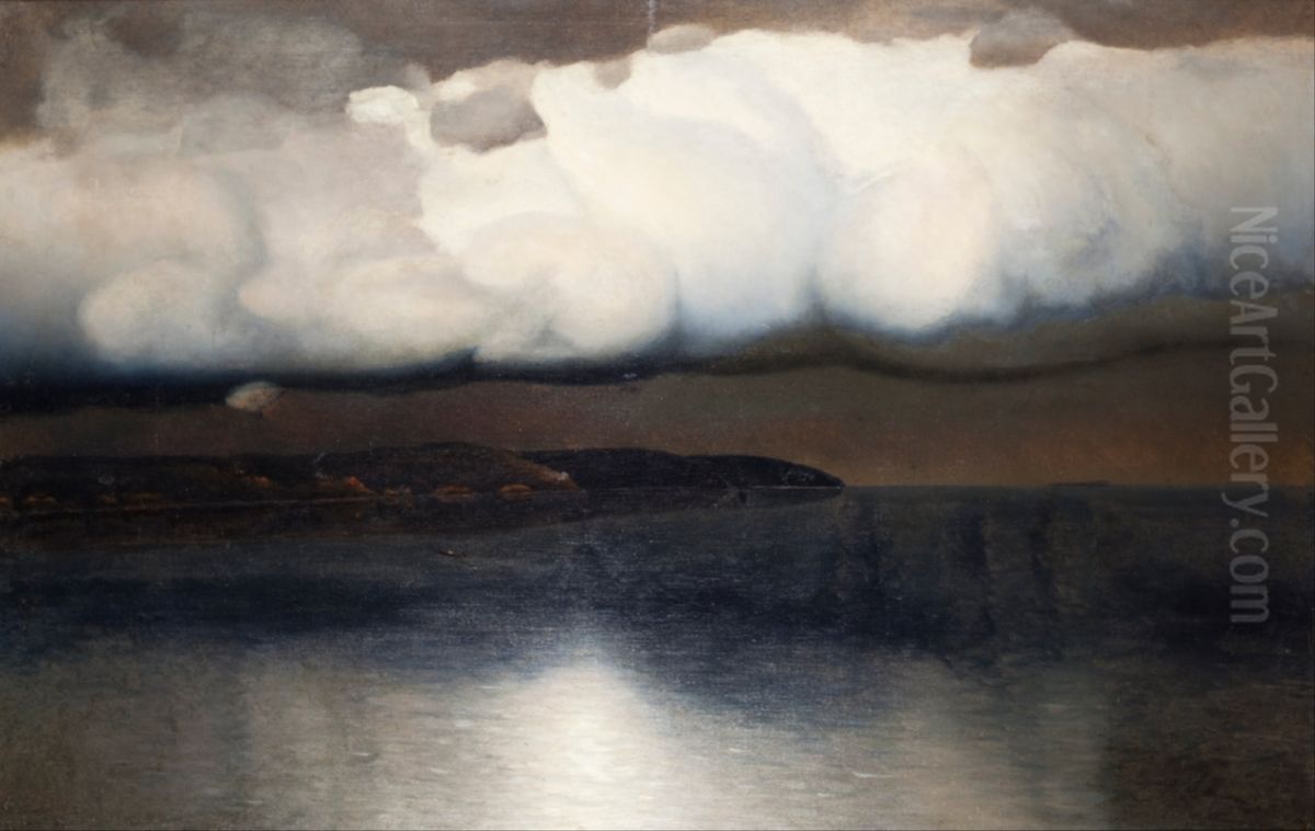 Became silence / Silence has settled / Quieted down / Calm Before the Storm Oil Painting by Nikolay Nikanorovich Dubovskoy