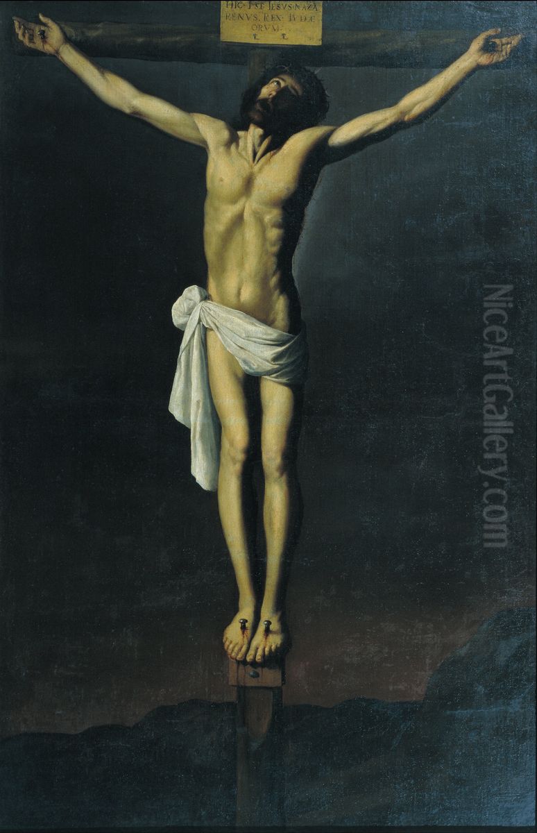 Christ Crucified Oil Painting by Francisco de Zurbaranand workshop
