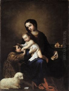 La Virgen con el Nino Jesus y San Juan Bautista nino