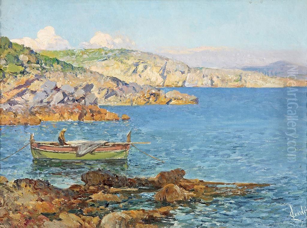 Vista De La Costa Mallorquina Oil Painting by Llorenc Cerda Bisbal