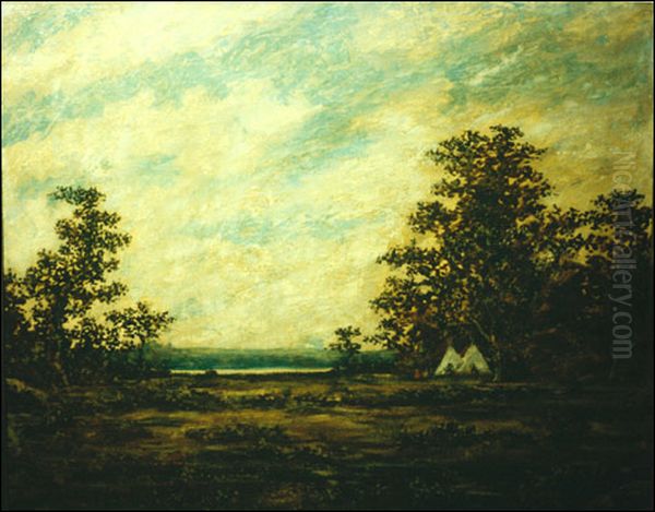 Indian Encampment (Midwest Museum of American Art) Oil Painting by Ralph Albert Blakelock