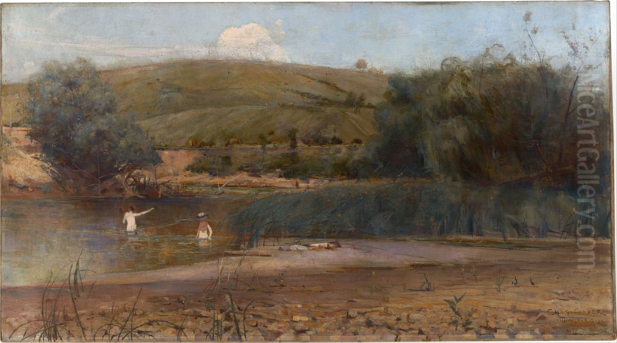 The Yarra, Heidelberg Oil Painting by Charles Conder
