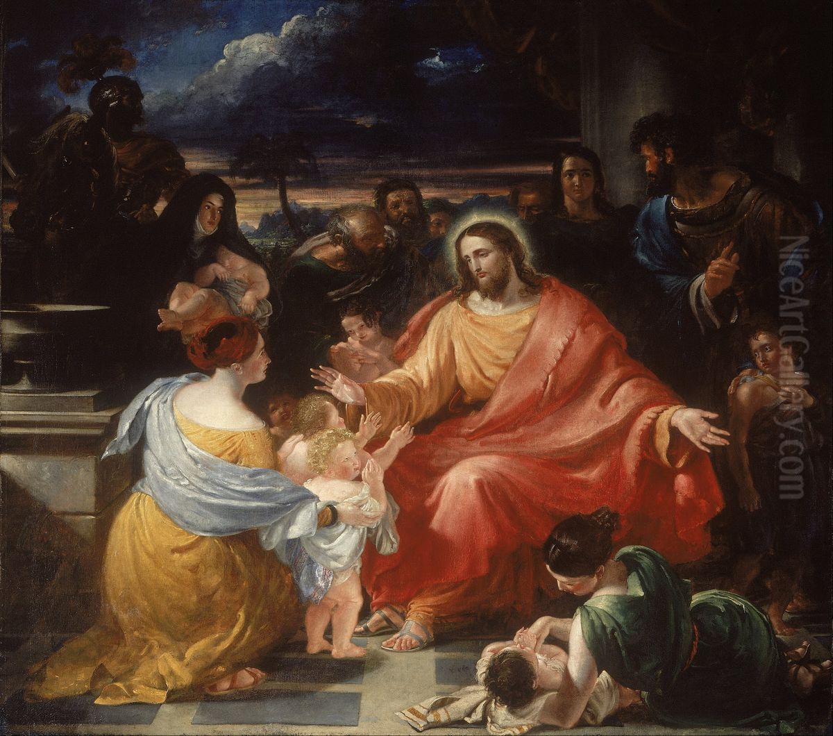 Christ Blessing the Little Children Oil Painting by Benjamin Haydon