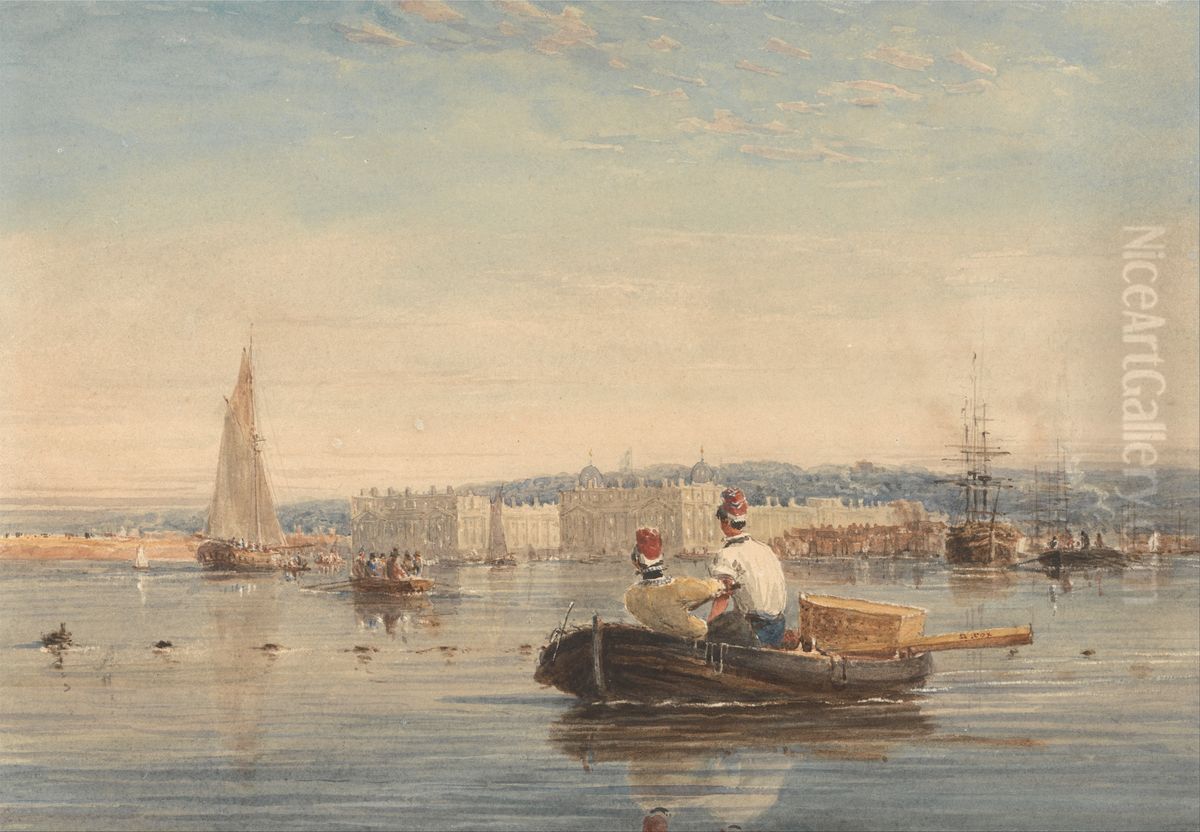Greenwich Oil Painting by David Cox