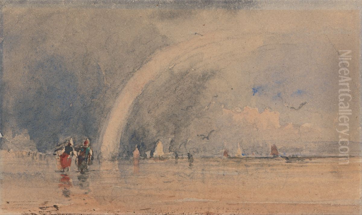 Morecambe Sands Oil Painting by David Cox