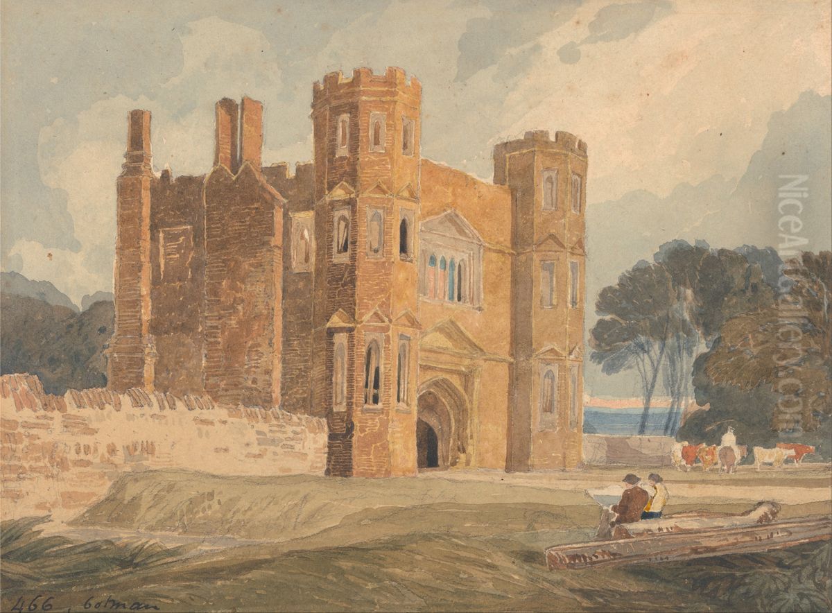 Gate-way, Saint Mary's Wiggenhall, Norfolk Oil Painting by John Sell Cotman