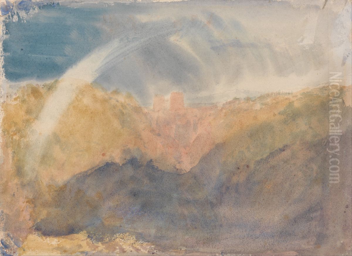Crichton Castle (Mountainous Landscape with a Rainbow) Oil Painting by J. M. W. Turner