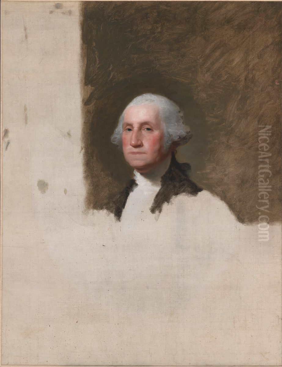 George Washington (The Athenaeum Portrait) Oil Painting by Gilbert Stuart