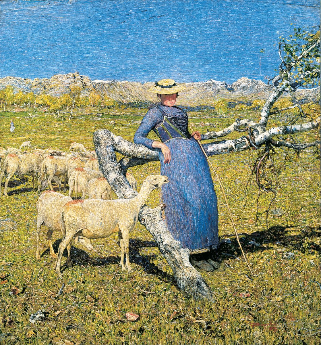 High Noon in the Alps Oil Painting by Giovanni Segantini