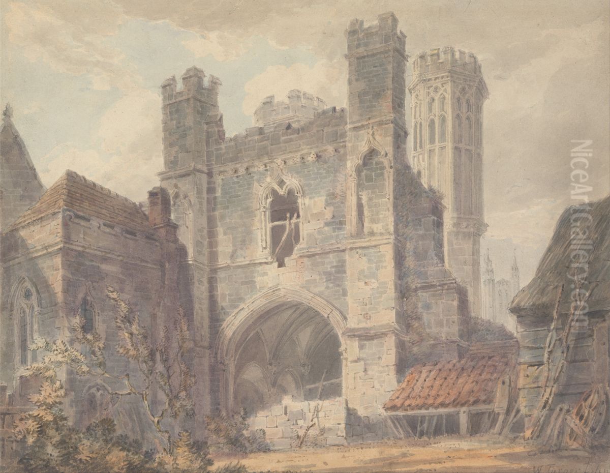 St. Augustine's Gate, Canterbury Oil Painting by J. M. W. Turner