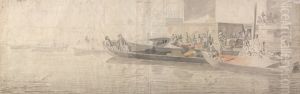 Figures and Boats on the Thames