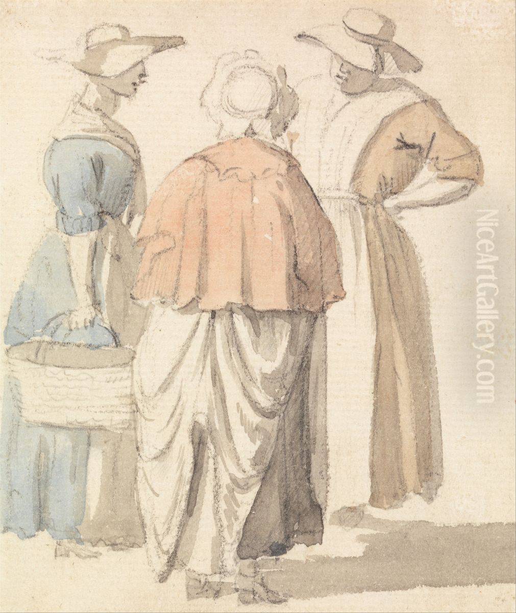 The Gossips Oil Painting by Samuel Scott