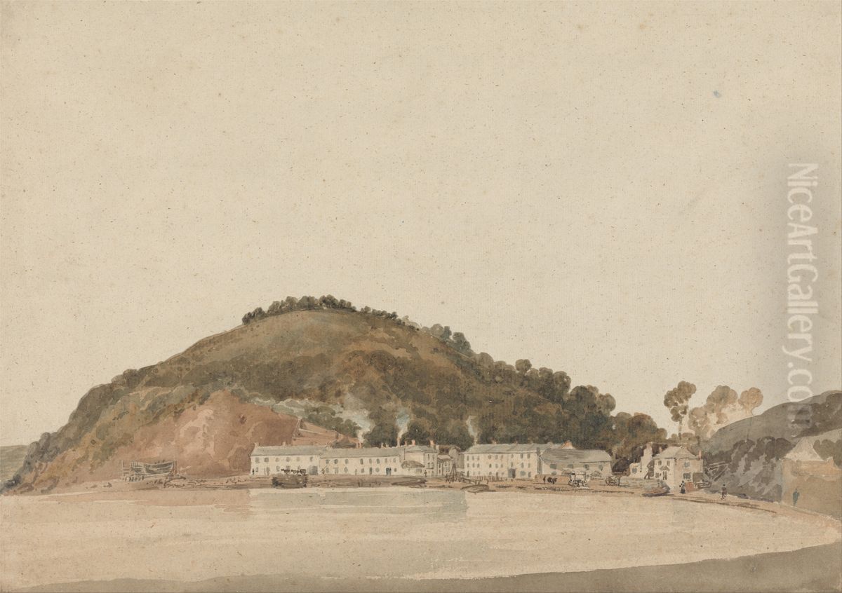 Headland on the Coast of South Devon, possibly Shaldon Oil Painting by Thomas Girtin