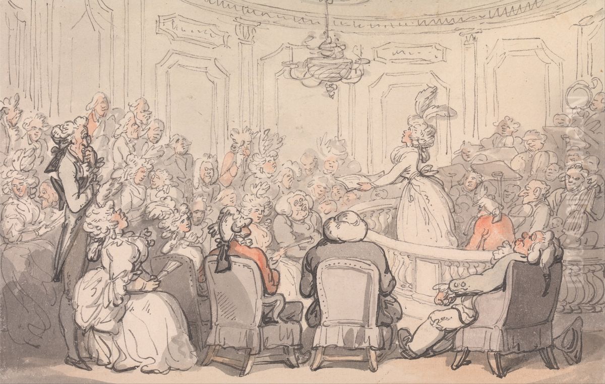 The Concert Oil Painting by Thomas Rowlandson