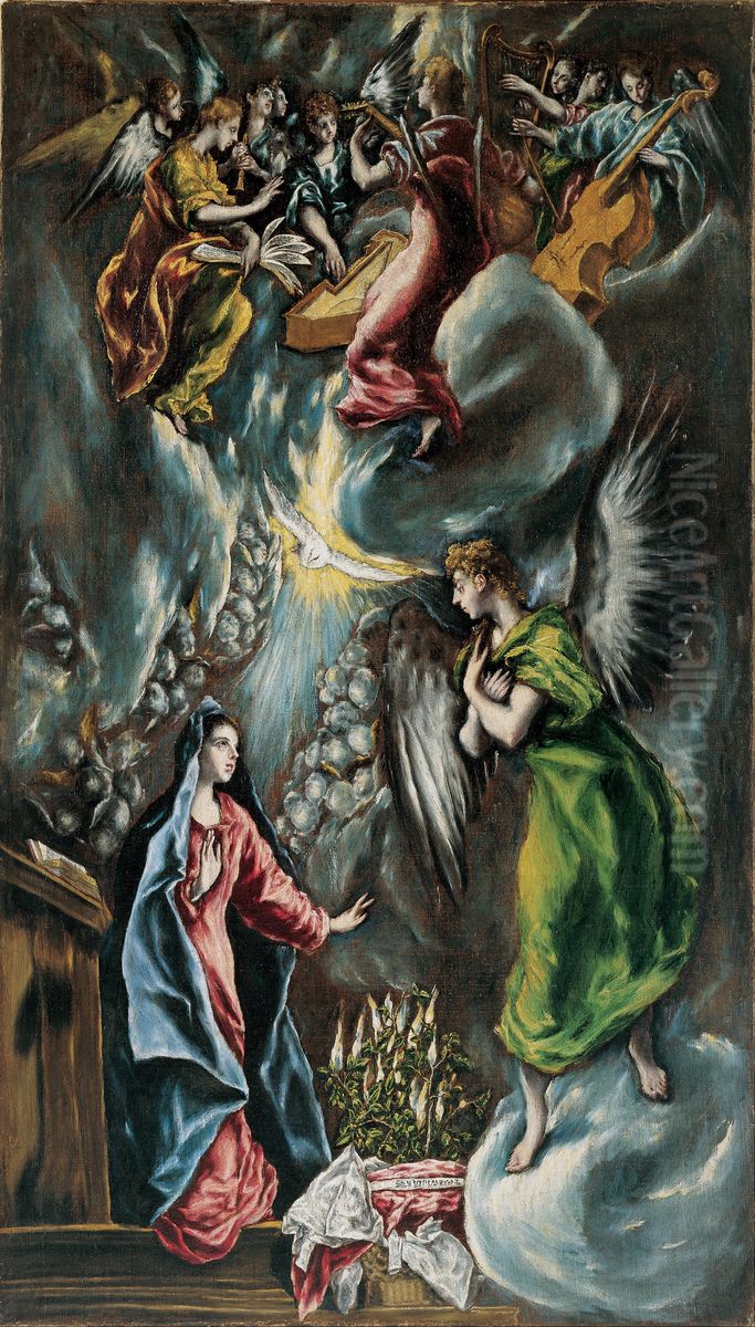 Annunciation Oil Painting by El Greco