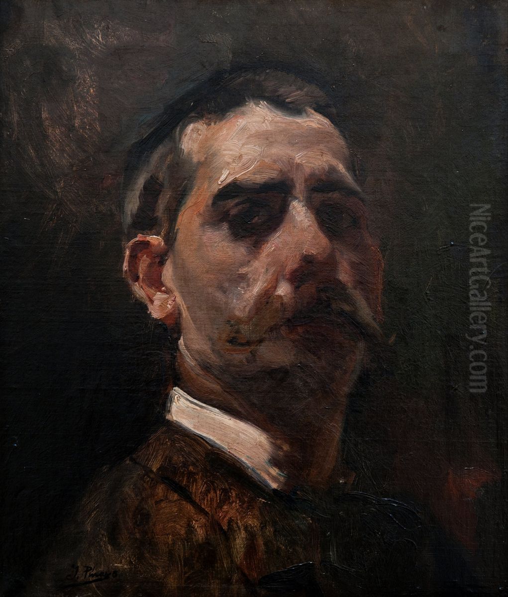 Portrait Oil Painting by Ignacio Pinazo Camarlench