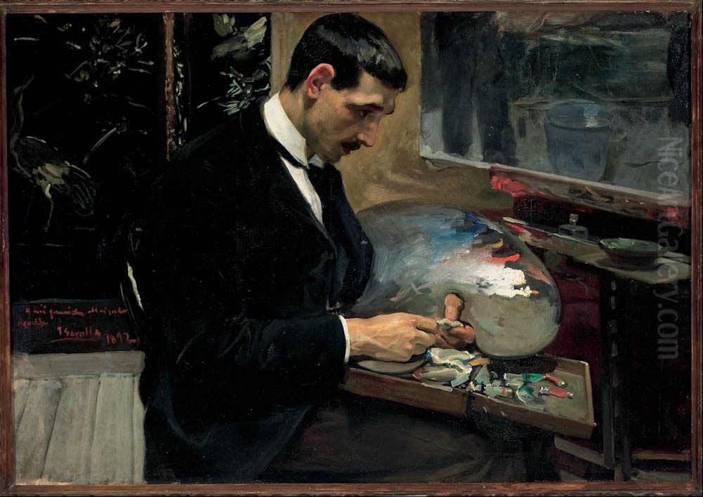 Portrait of Agustin Otermin Oil Painting by Joaquin Sorolla