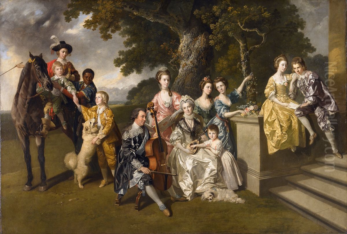 The Family of Sir William Young Oil Painting by Johann Zoffany