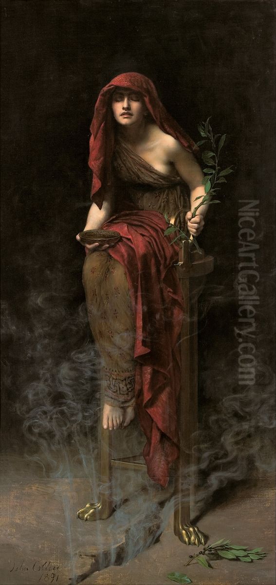 Priestess of Delphi Oil Painting by Collier, John