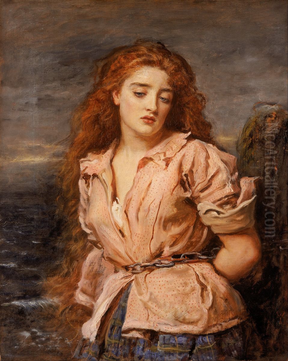 The Martyr of the Solway Oil Painting by Sir John Everett Millais