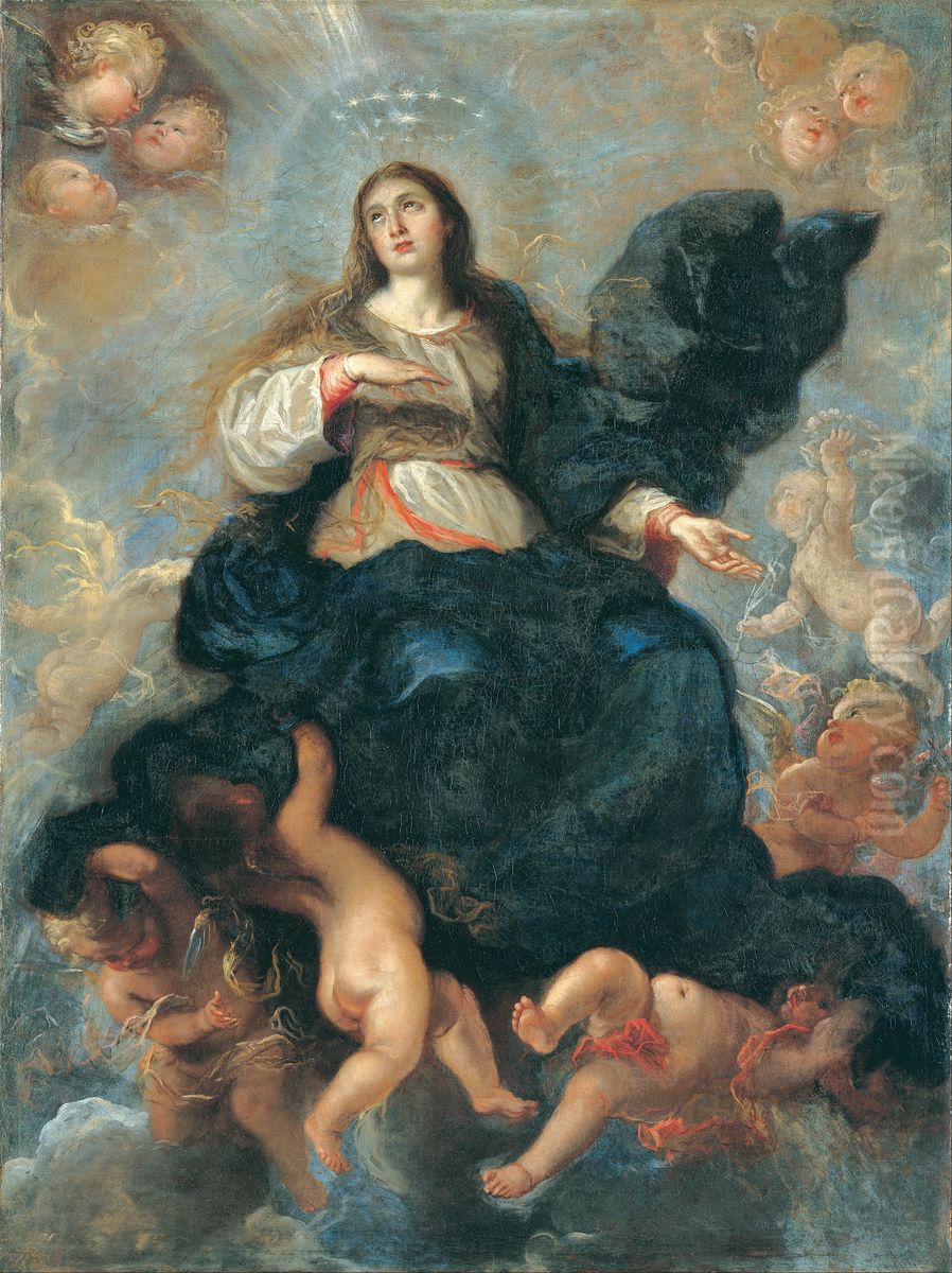 Asuncion de la Virgen Oil Painting by Juan Carreno De Miranda