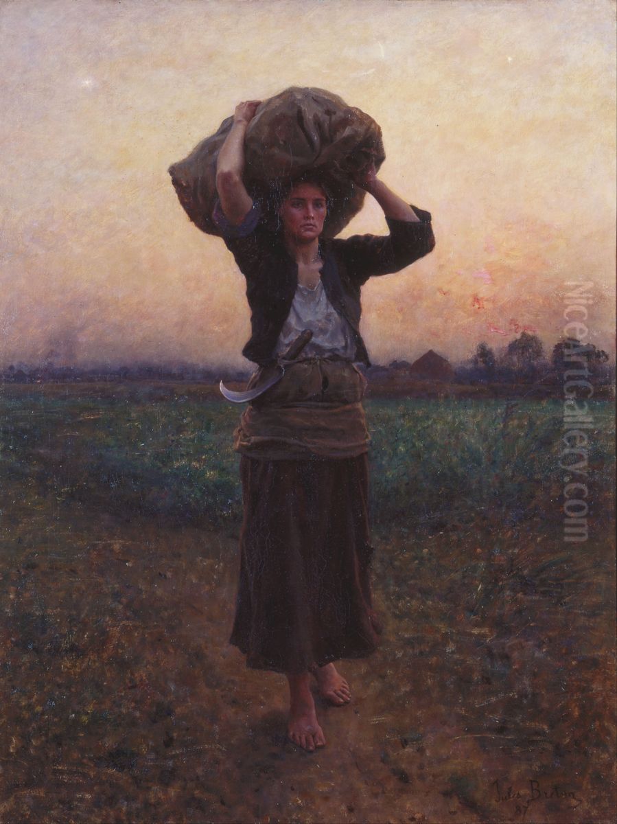 The Shepherd's Star Oil Painting by Jules Breton