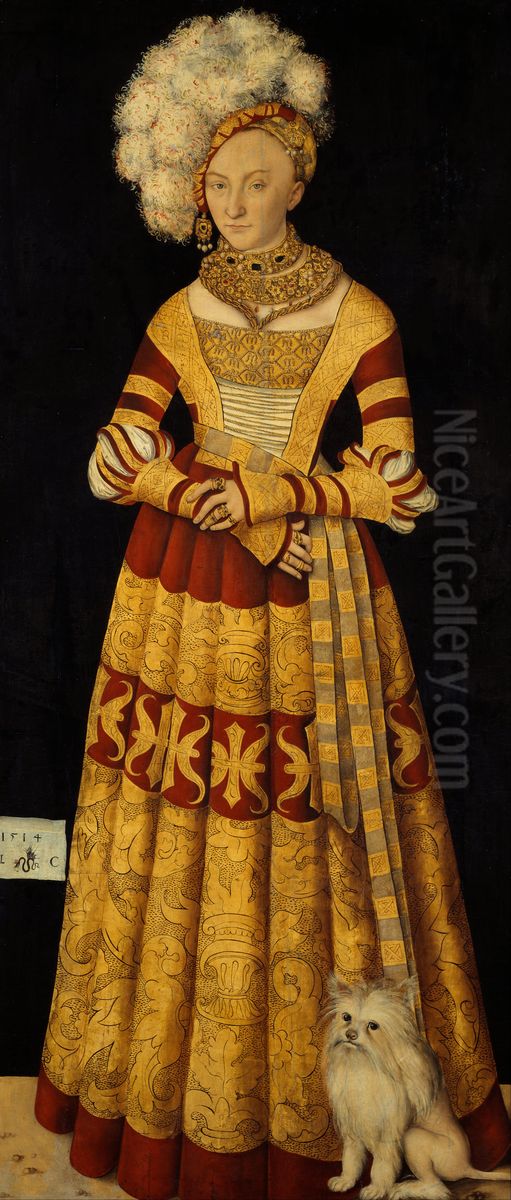 Herzogin Katharina von Mecklenburg (1487-1561) Oil Painting by Lucas Cranach the Elder