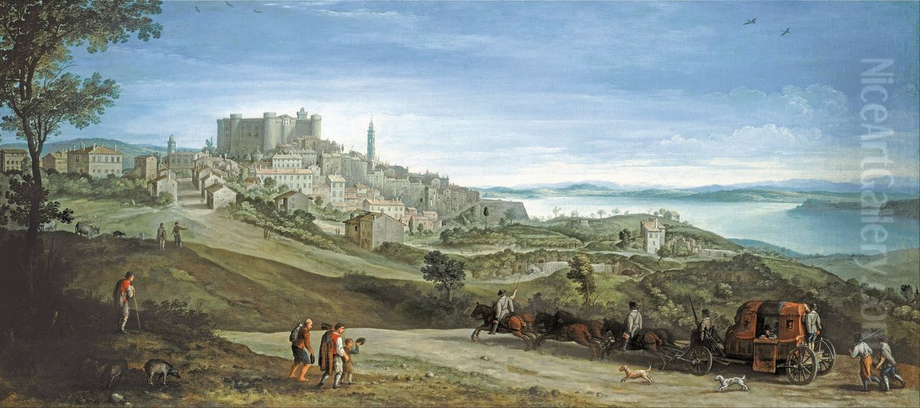 View of Bracciano Oil Painting by Paul Bril