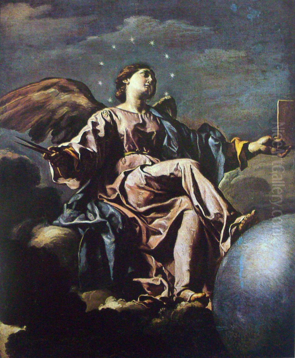 Alegoria da Astronomia (Urania) Oil Painting by Francesco Cozza
