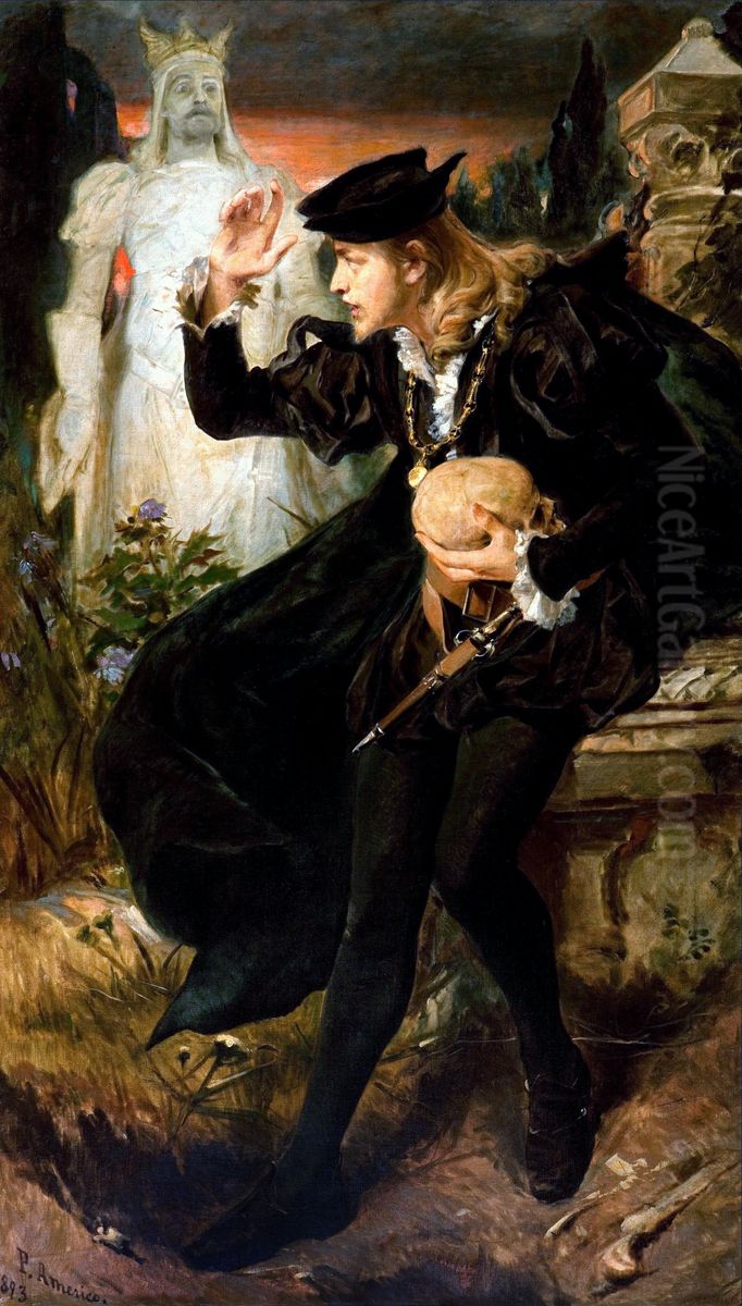 Hamlet's Vision Oil Painting by Pedro Americo