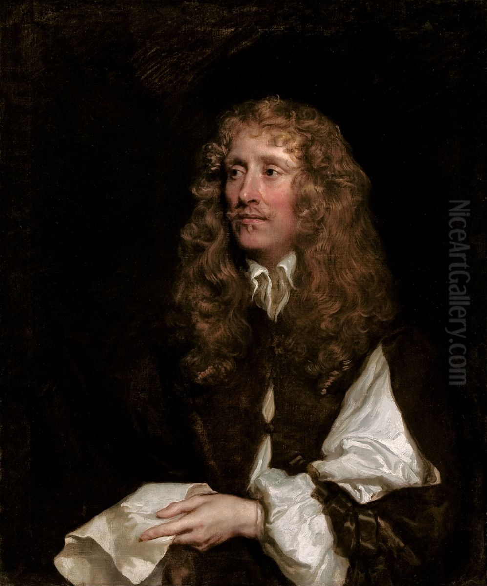 Portrait of a man, thought to be George Booth, Lord Delamere Oil Painting by Peter Lely