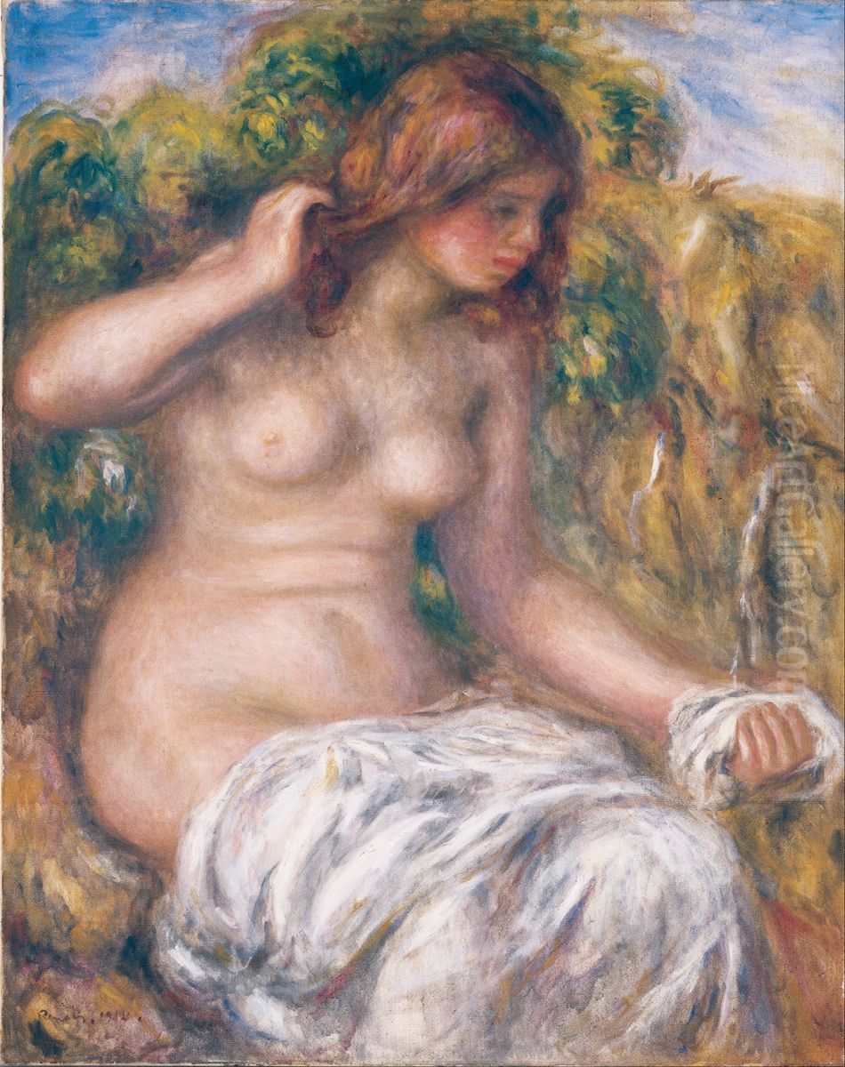 Woman by Spring Oil Painting by Pierre Auguste Renoir
