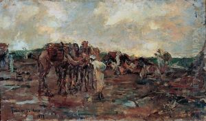 Rest Halt for an Arab Caravan