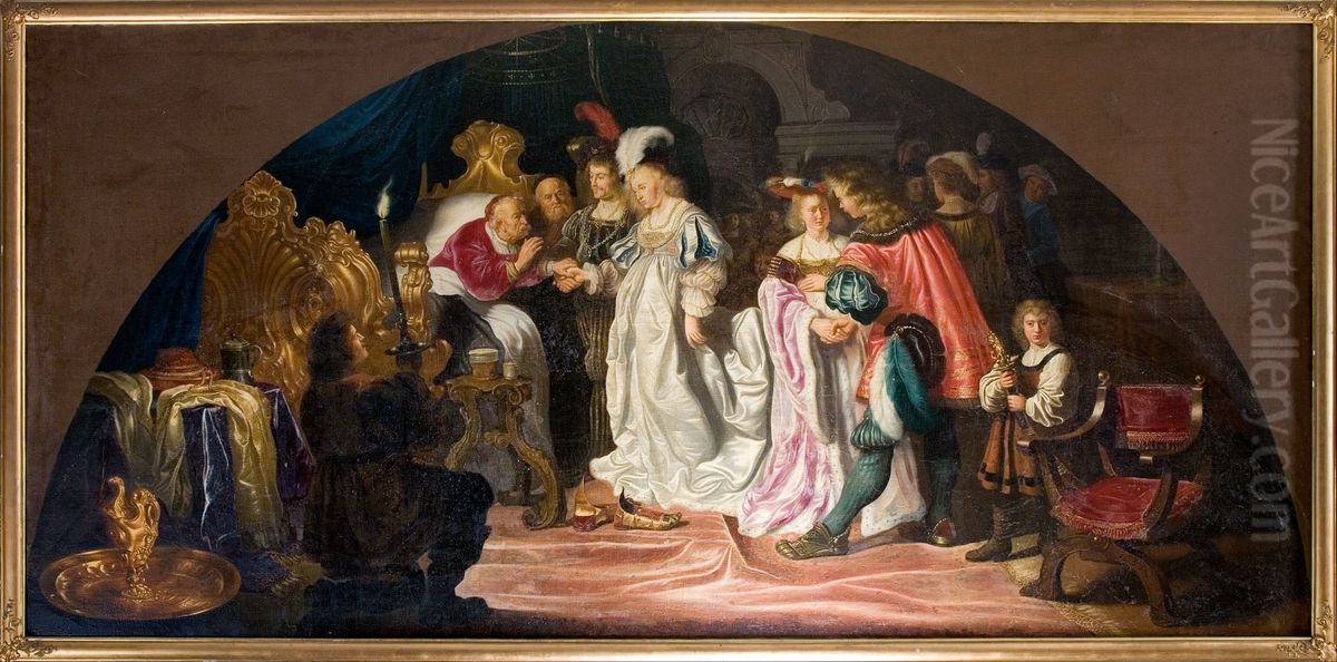 The Royal Double Bethrothals or Nuptials of 1502 Oil Painting by Salomon Koninck