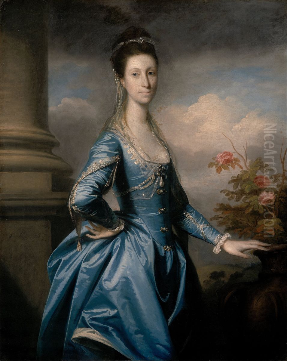 Miss Elizabeth Ingram Oil Painting by Of Sir Joshua Reynolds