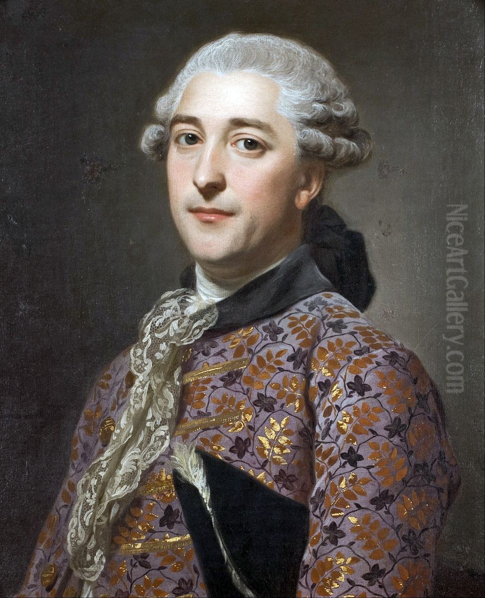 Portrait of Prince Vladimir Golitsyn Borisovtj Oil Painting by Alexander Roslin