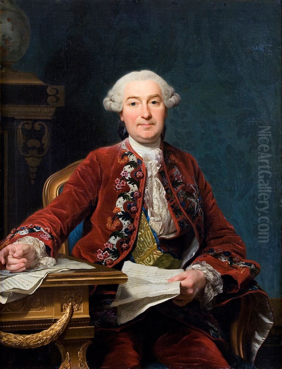 Ulrik Scheffer (1716 - 99) Oil Painting by Alexander Roslin
