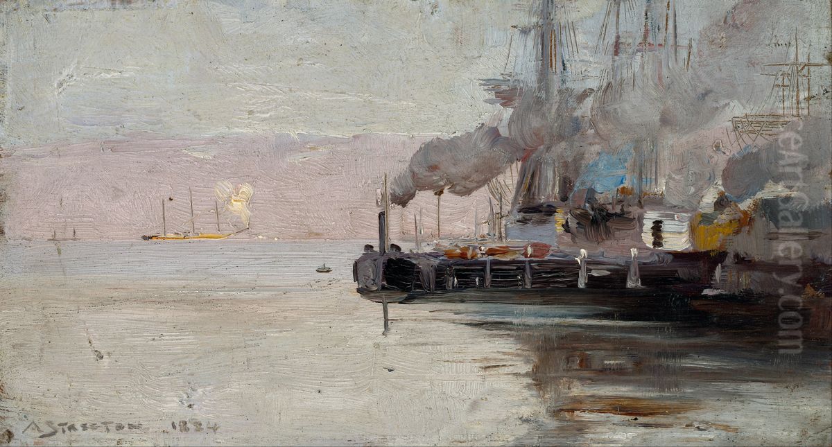 Sandridge Oil Painting by Arthur Streeton