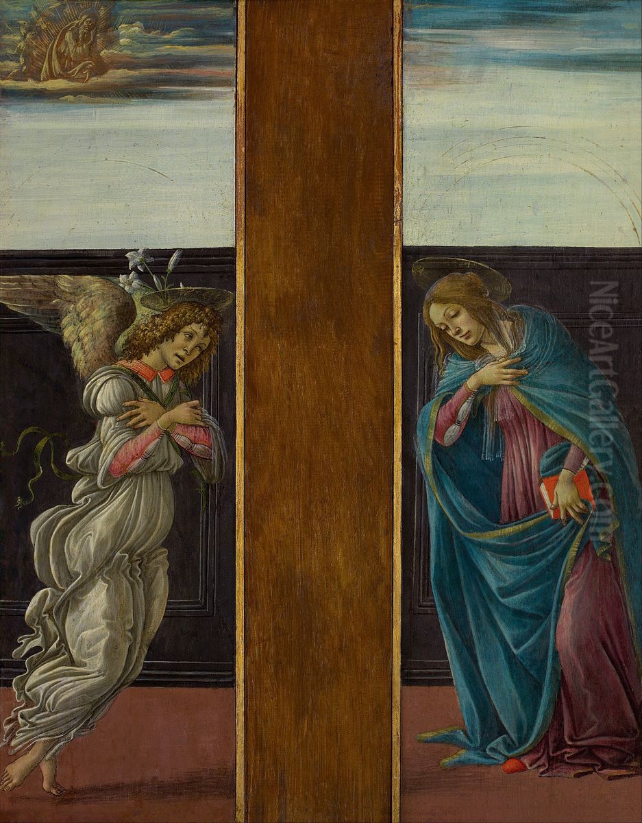 Annunciation Oil Painting by Sandro Botticelli