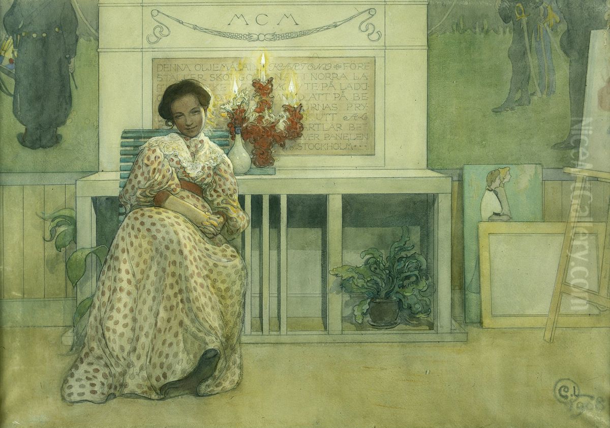 After the prom Oil Painting by Carl Larsson