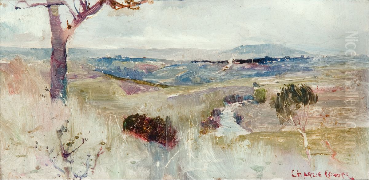 Dandenongs from Heidelberg Oil Painting by Charles Conder